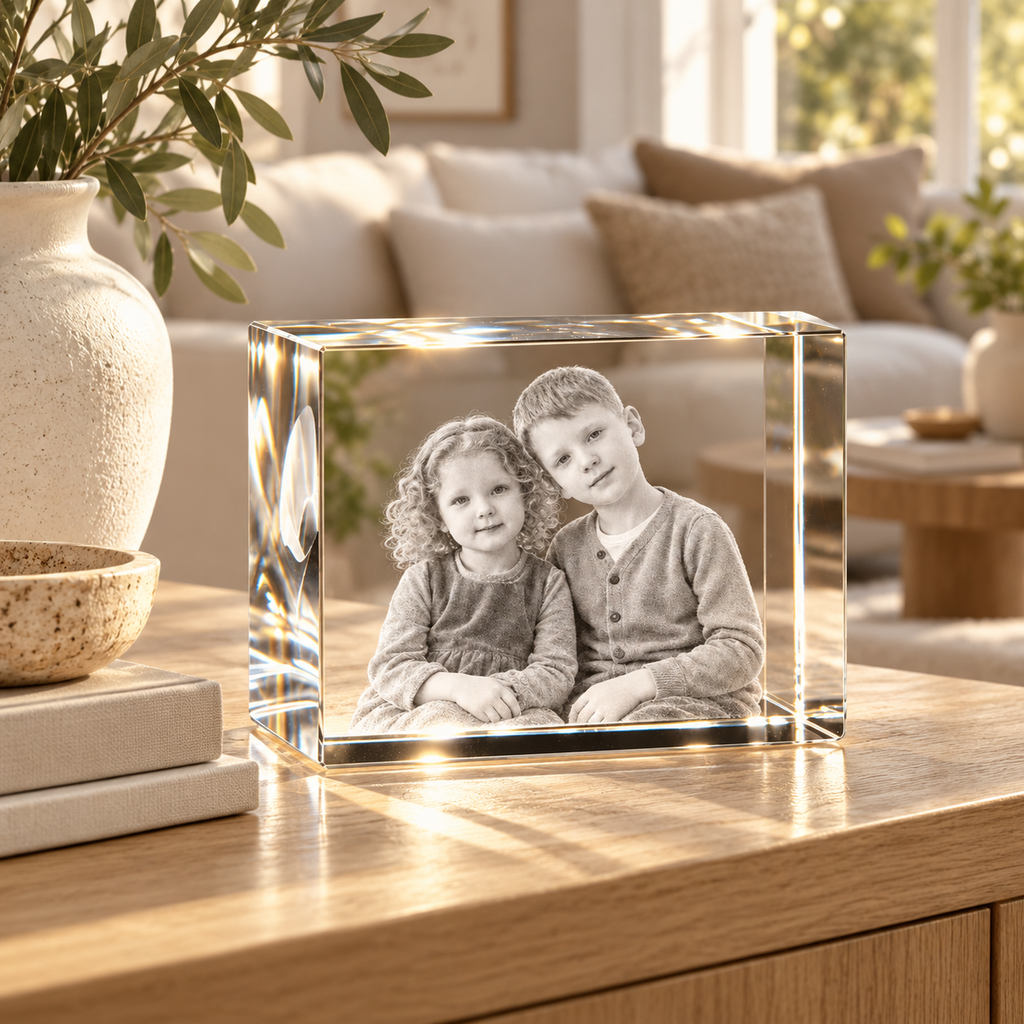 Personlig fotokristall med ditt eget foto