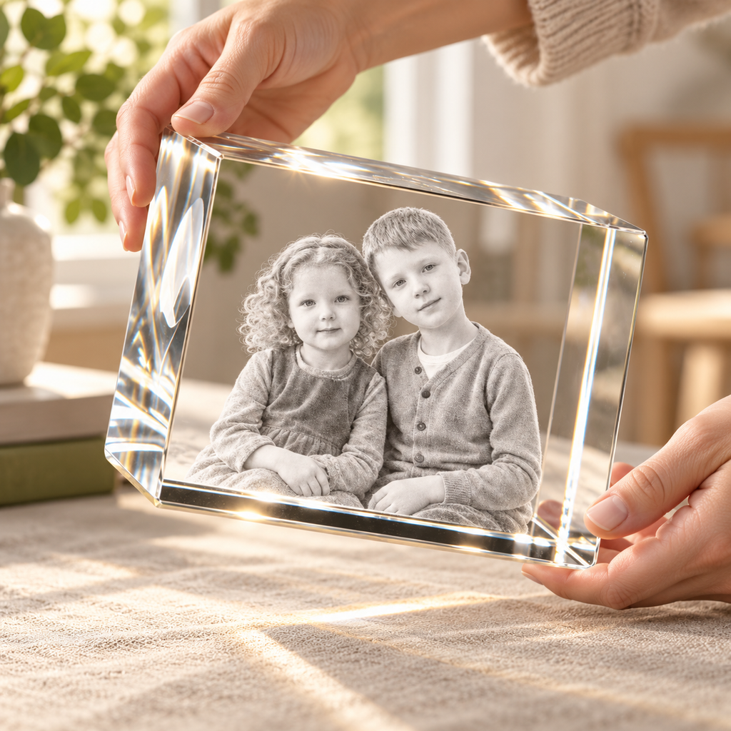 Personlig fotokristall med ditt eget foto